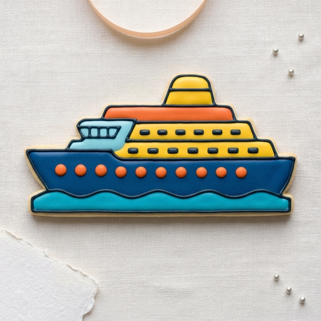 Retirement Cruise Ship Cookie Cutter, 3D Printed Retirement Cruise