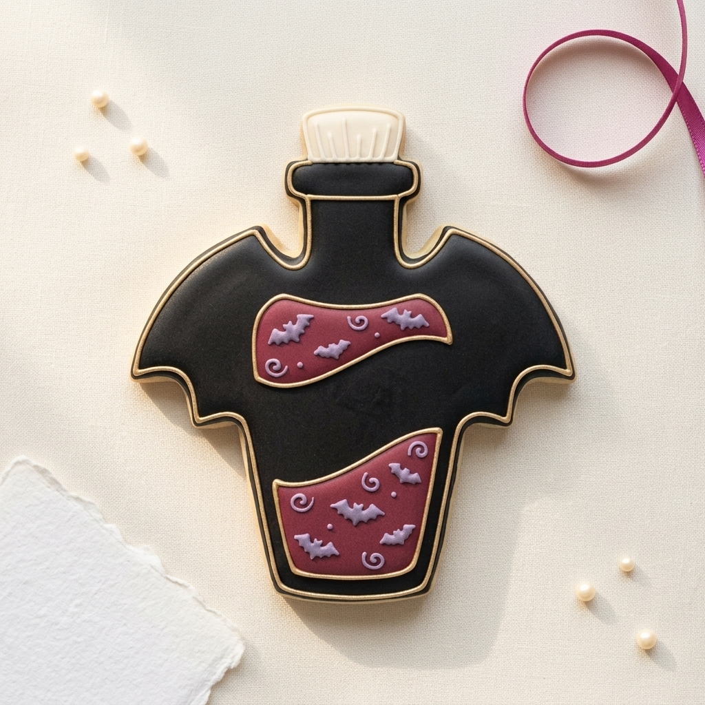 Bat Wing Potion Bottle Cookie Cutter, 3D Printed Garden Theme