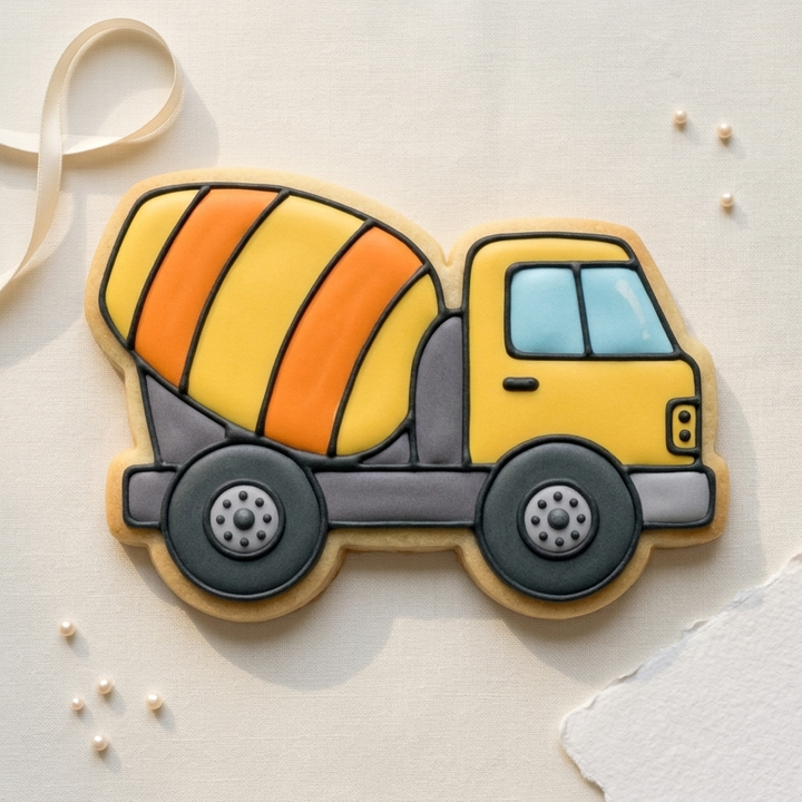 Construction Birthday Cookie Cutter Set   Truck Builder Party Bundle   3D Printed Cutters