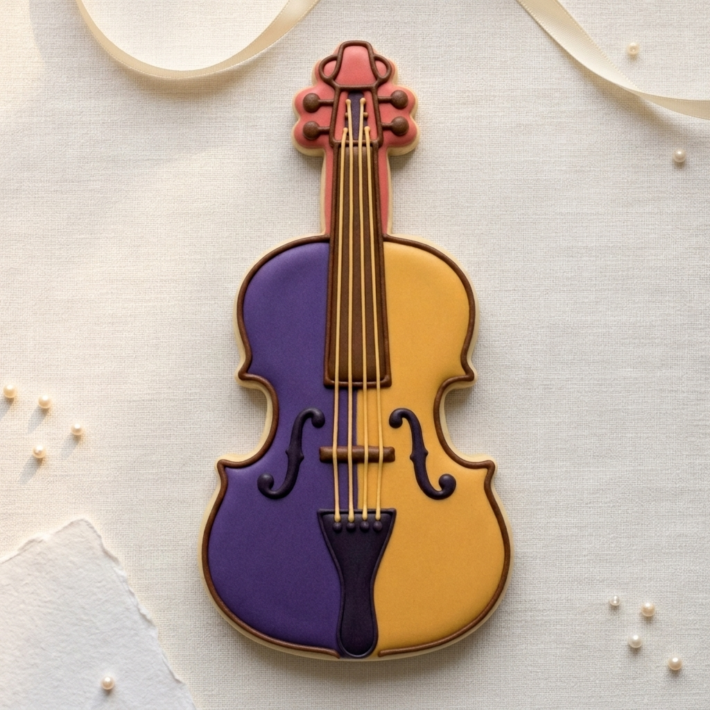 Violin Cookie Cutter, 3D Printed Music Theme