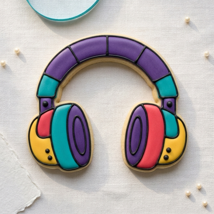 Headphones Cookie Cutter, 3D Printed Music Theme