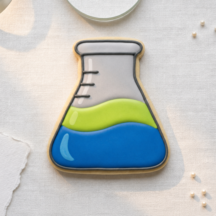 Chemistry Beaker Cookie Cutter, 3D Printed Science Theme