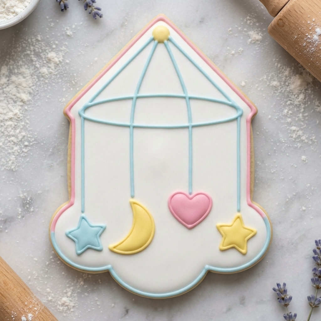 Crib Mobile Hanger Cookie Cutter, 3D Printed Baby Shower
