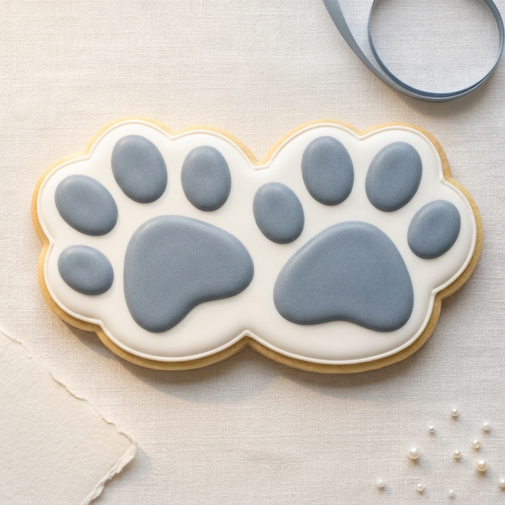 Overlapping Dog Paw Prints Cookie Cutter, 3D Printed Pet Lover Gift