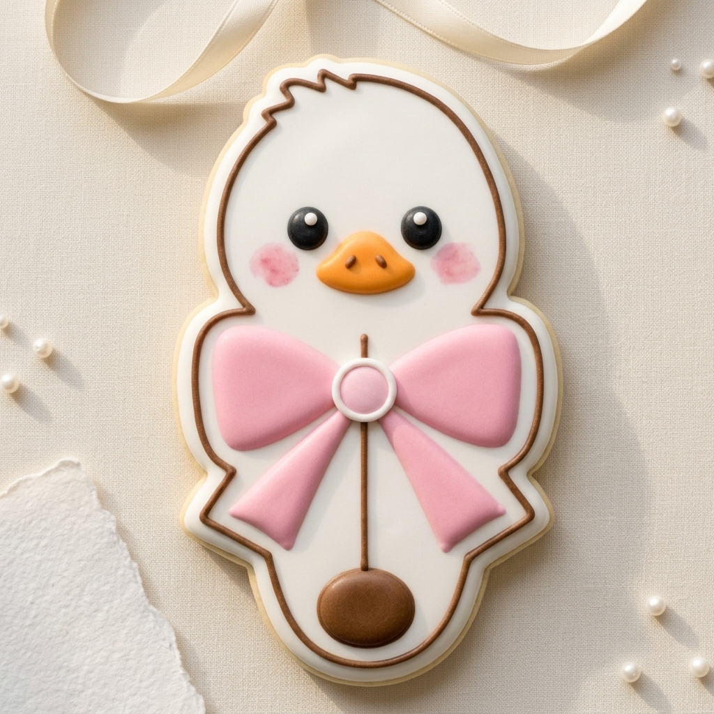 Baby Duck Shaped Rattle Cookie Cutter, 3D Printed Baby Shower
