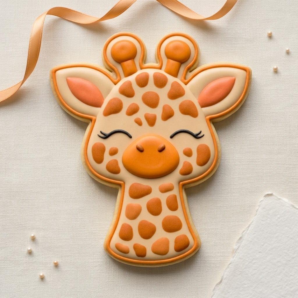 Baby Giraffe Face Cookie Cutter, 3D Printed Safari Baby