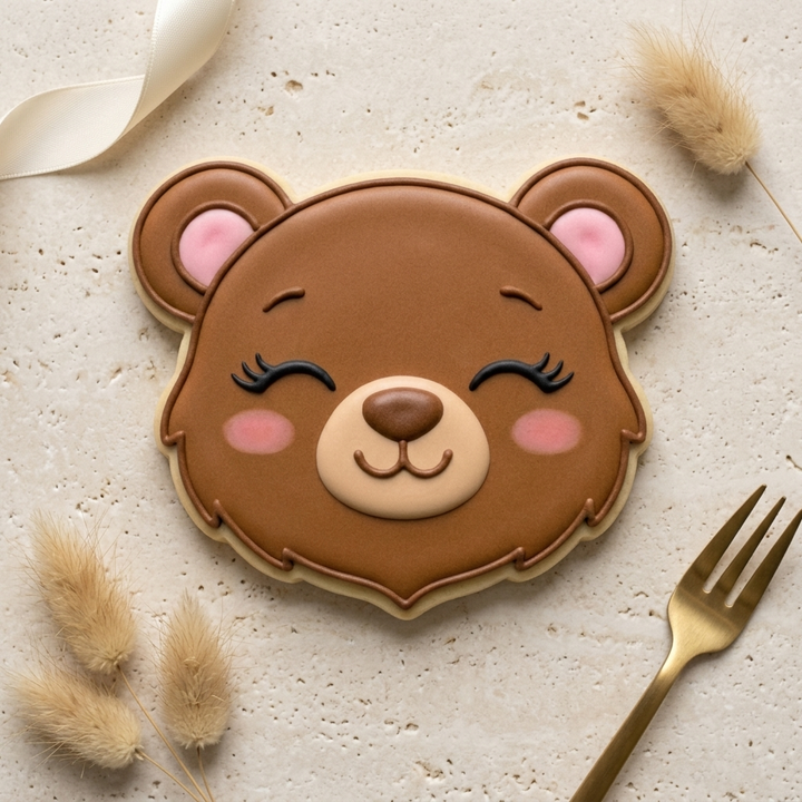 Baby Bear Face Cookie Cutter, 3D Printed Woodland Baby