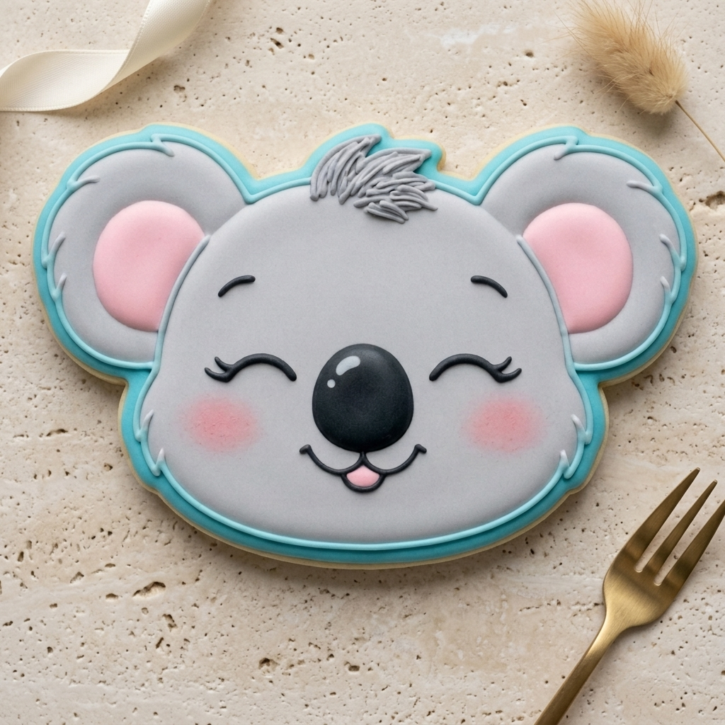 Cute Baby Animal Cookie Cutter Set - Cuddly Nursery Faces Bundle - 3D Printed Cookie Cutters
