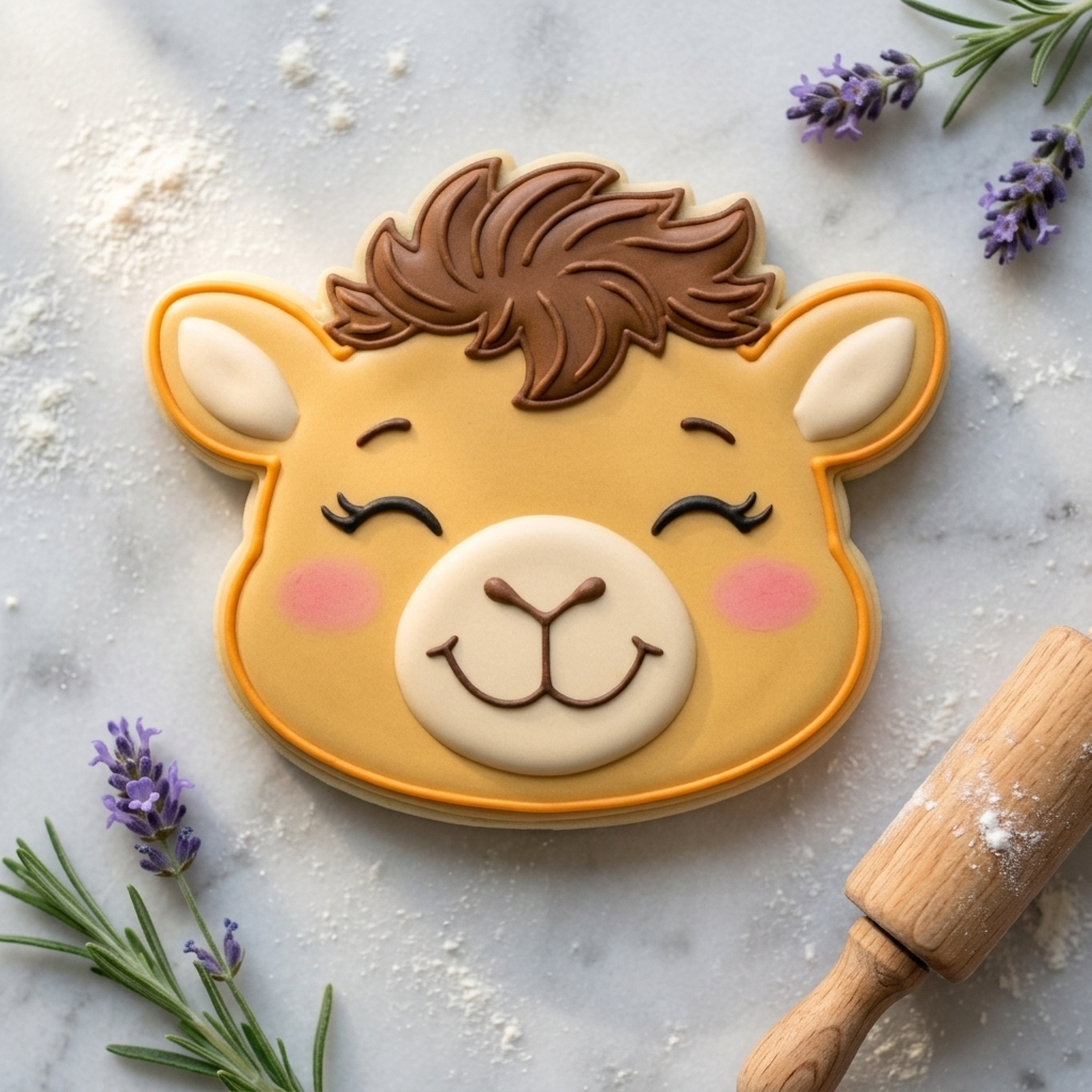 Baby Camel Face Cookie Cutter, 3D Printed Safari Baby