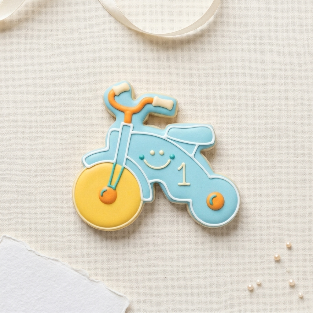 One Happy Dude Party Tricycle Cookie Cutter, 3D Printed Party Theme