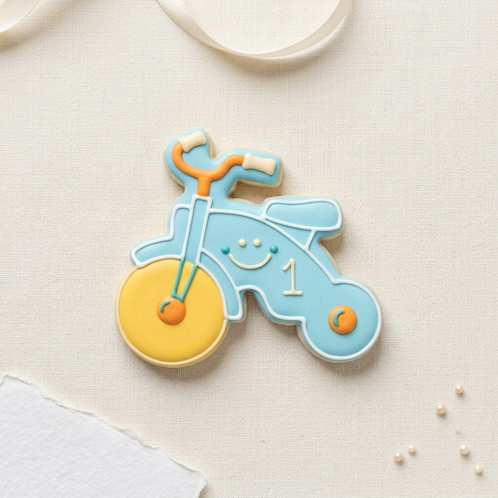 One Happy Dude Party Tricycle Cookie Cutter, 3D Printed Party Theme