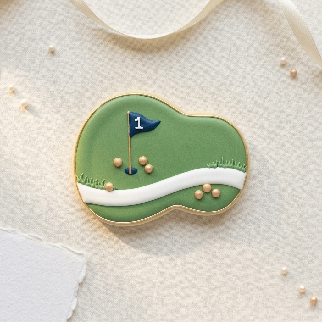 Hole in One Golf Green Flag Cookie Cutter, 3D Printed Party Theme