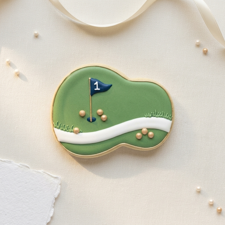 Hole in One Golf Green Flag Cookie Cutter, 3D Printed Party Theme