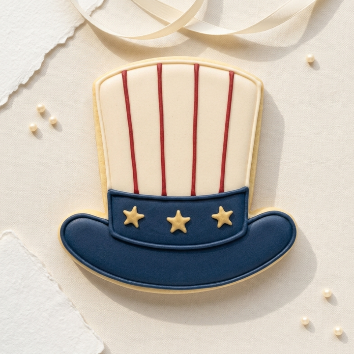 Uncle Sam Hat Cookie Cutter, 3D Printed Patriotic Party