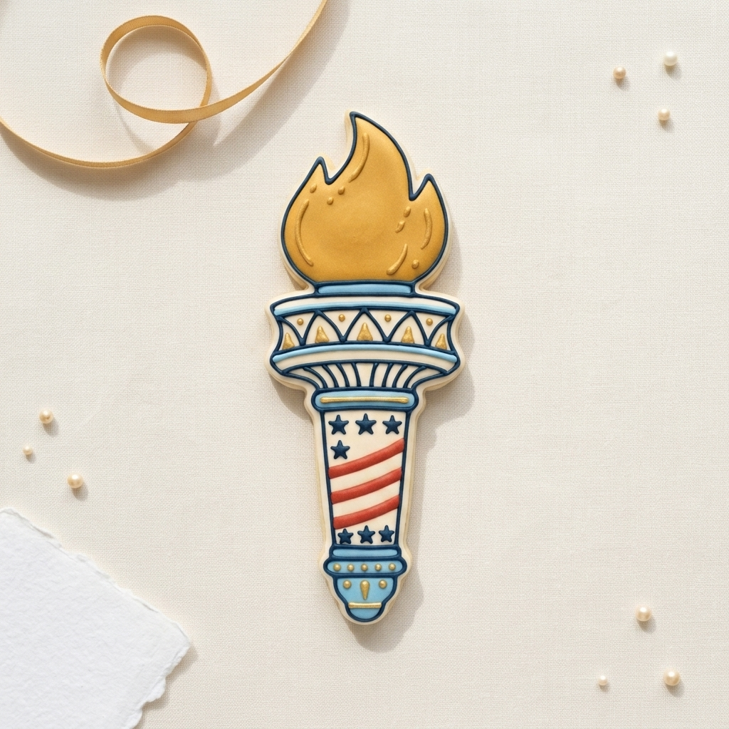 Liberty Torch Cookie Cutter, 3D Printed Patriotic Party