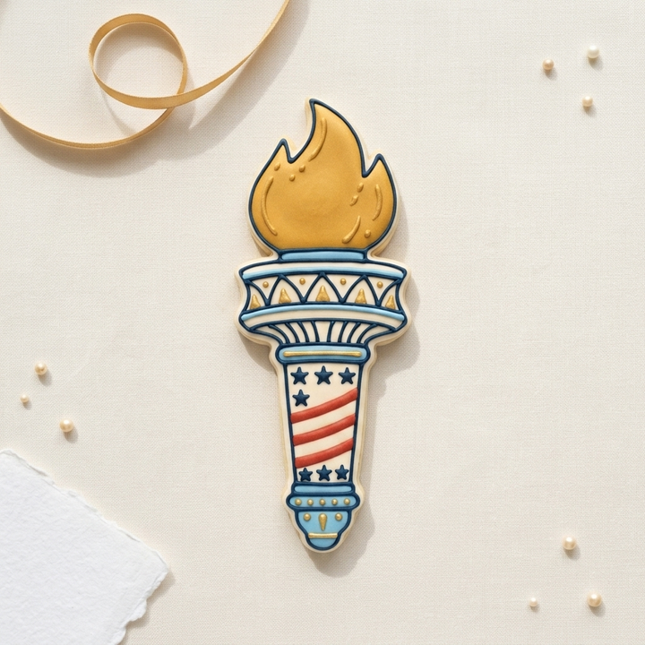 Liberty Torch Cookie Cutter, 3D Printed Patriotic Party