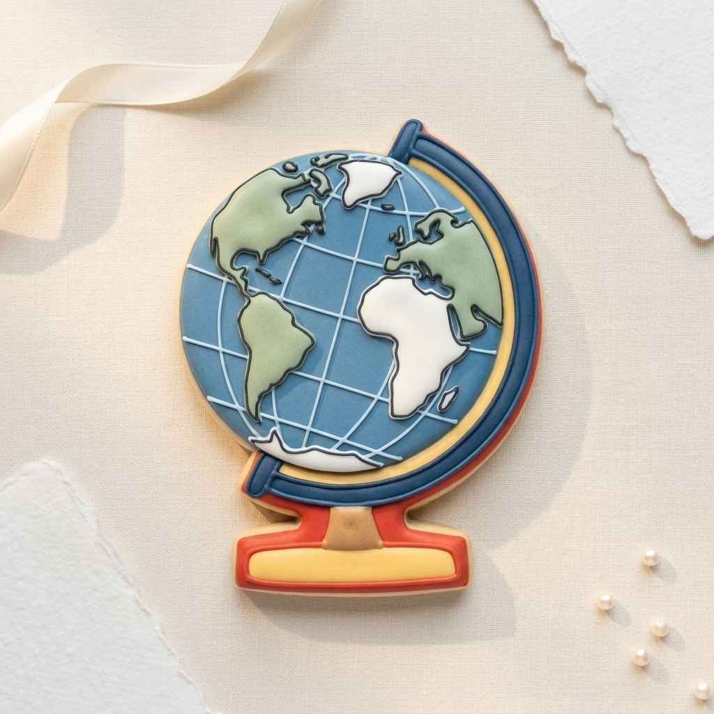 School Globe Cookie Cutter, 3D Printed School Theme