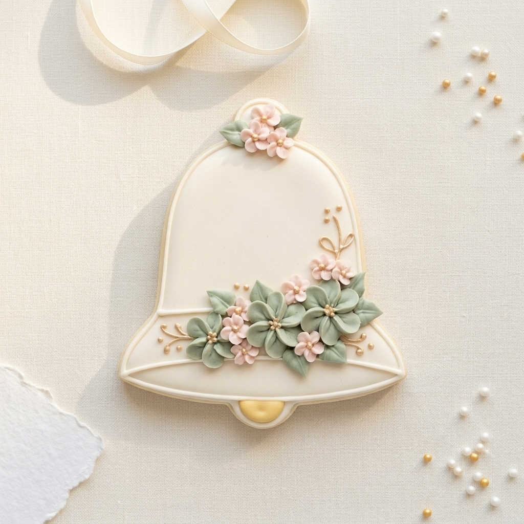 Botanical Bride Pressed Flower Bell Jar Cookie Cutter, 3D Printed Wedding Theme