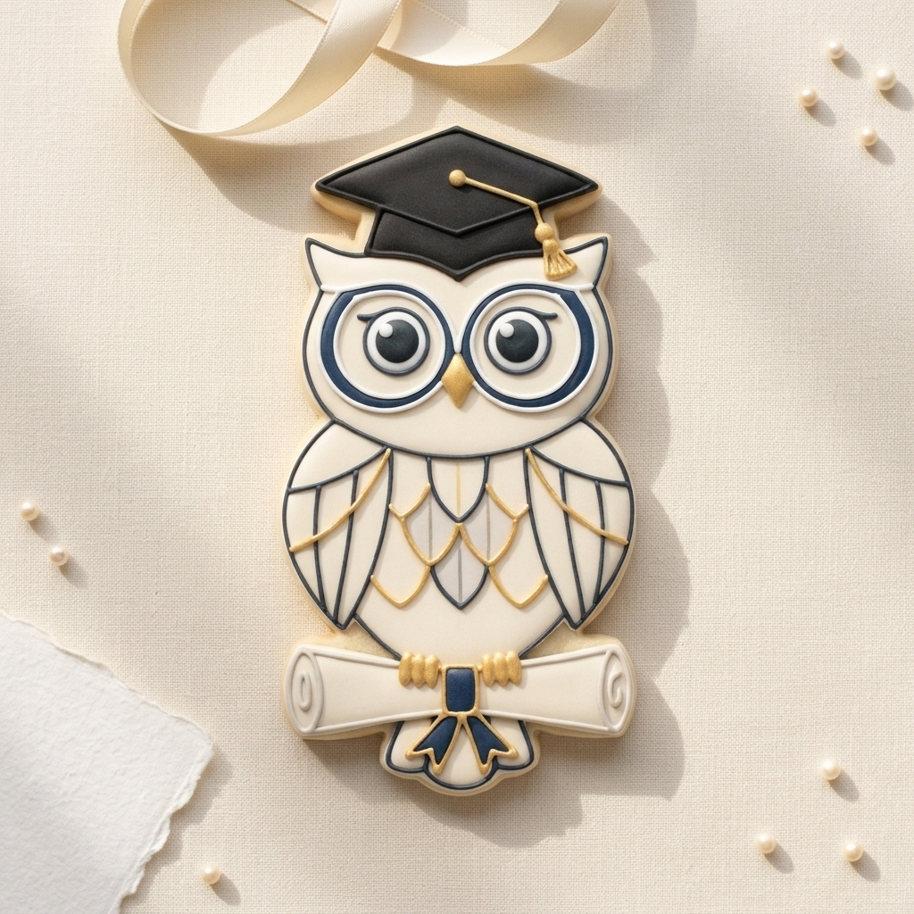 Graduation Owl Cookie Cutter, 3D Printed Grad Party