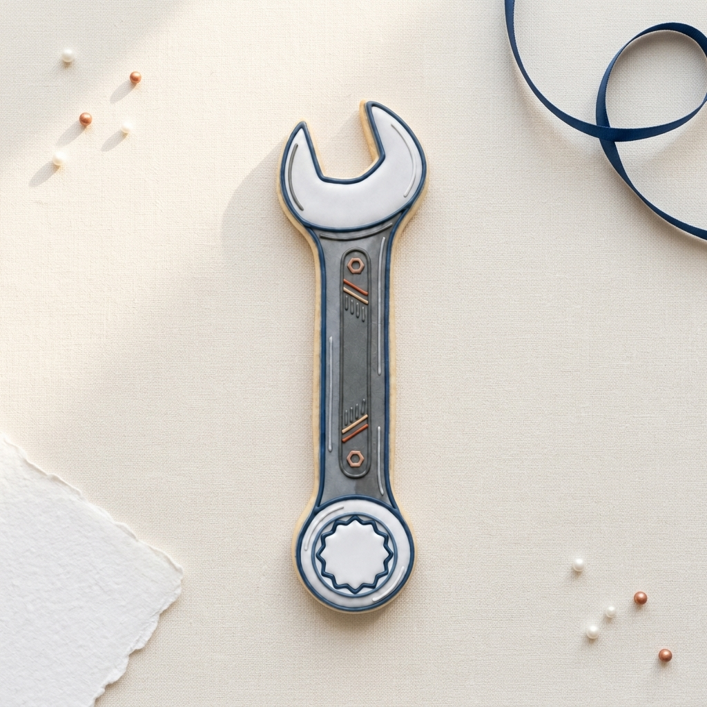 Wrench Cookie Cutter, 3D Printed Dad Gift