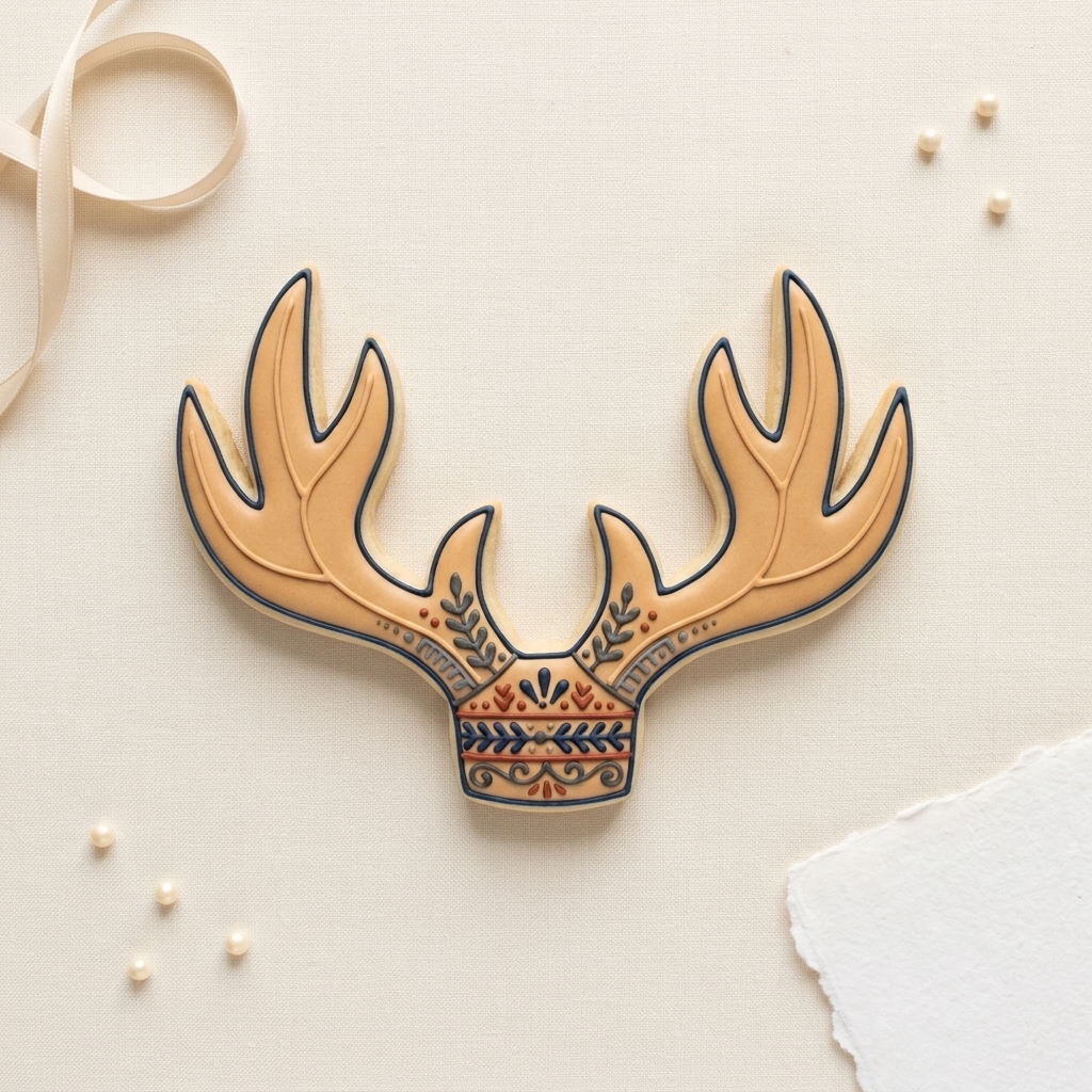 Deer Antlers Cookie Cutter, 3D Printed Outdoor Theme