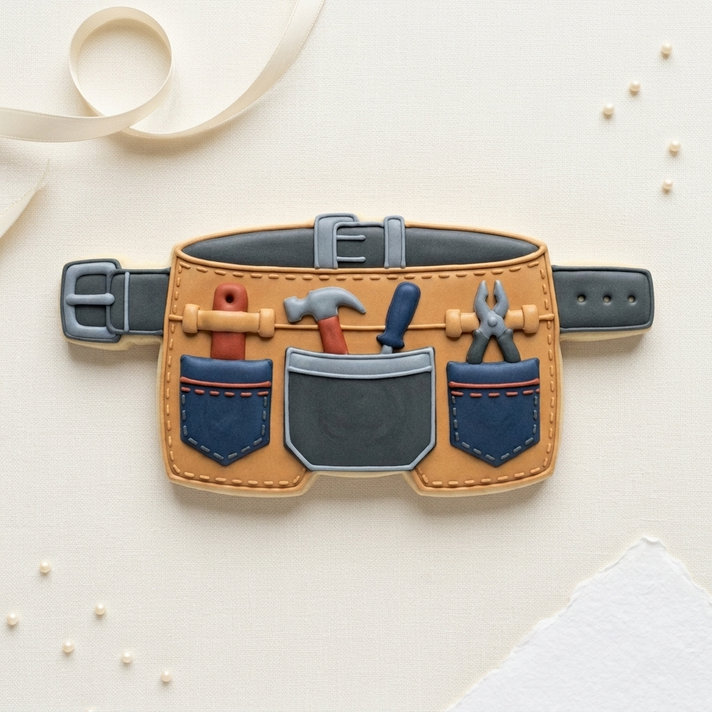 Tool Belt Cookie Cutter, 3D Printed Dad Gift