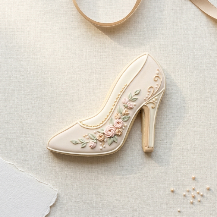 Bridal Heel Shoe Cookie Cutter, 3D Printed Wedding Shower