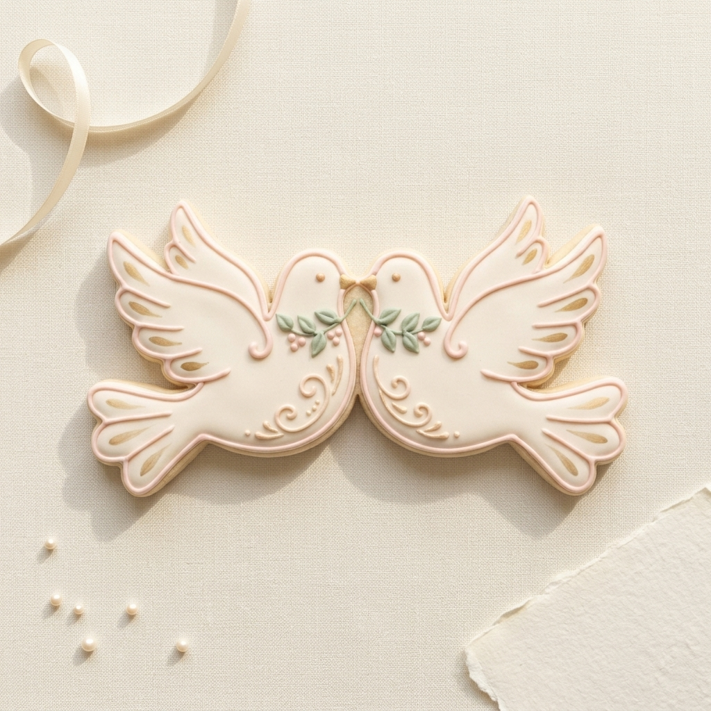 Pair Of Doves Cookie Cutter, 3D Printed Wedding Shower