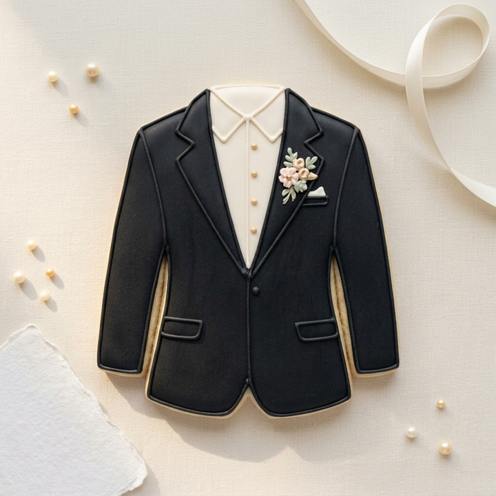Groom Suit Cookie Cutter, 3D Printed Wedding Shower