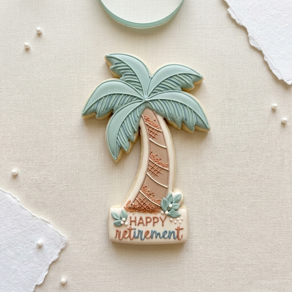 Retirement Palm Tree Cookie Cutter, 3D Printed Retirement Party