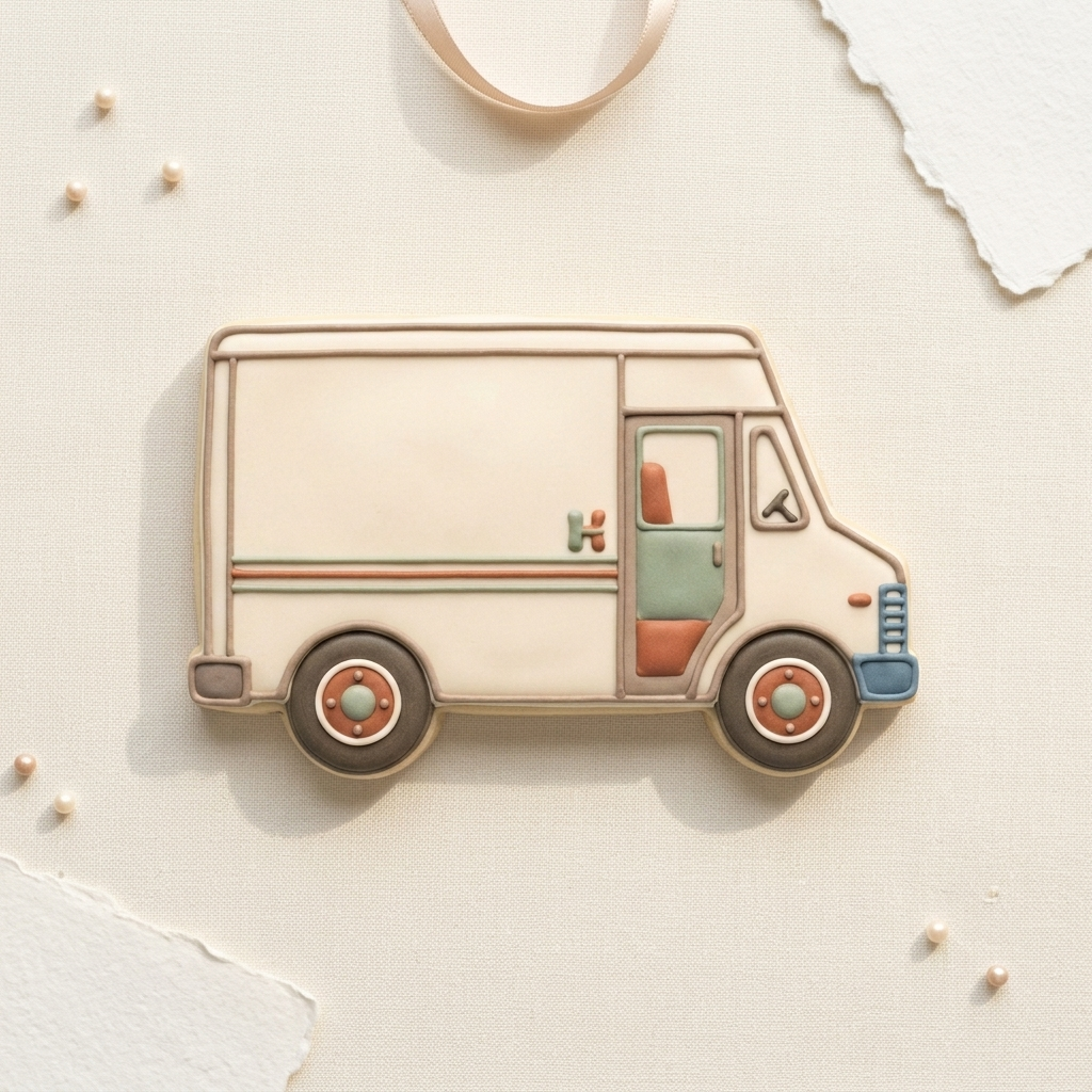 Moving Van Cookie Cutter, 3D Printed Housewarming