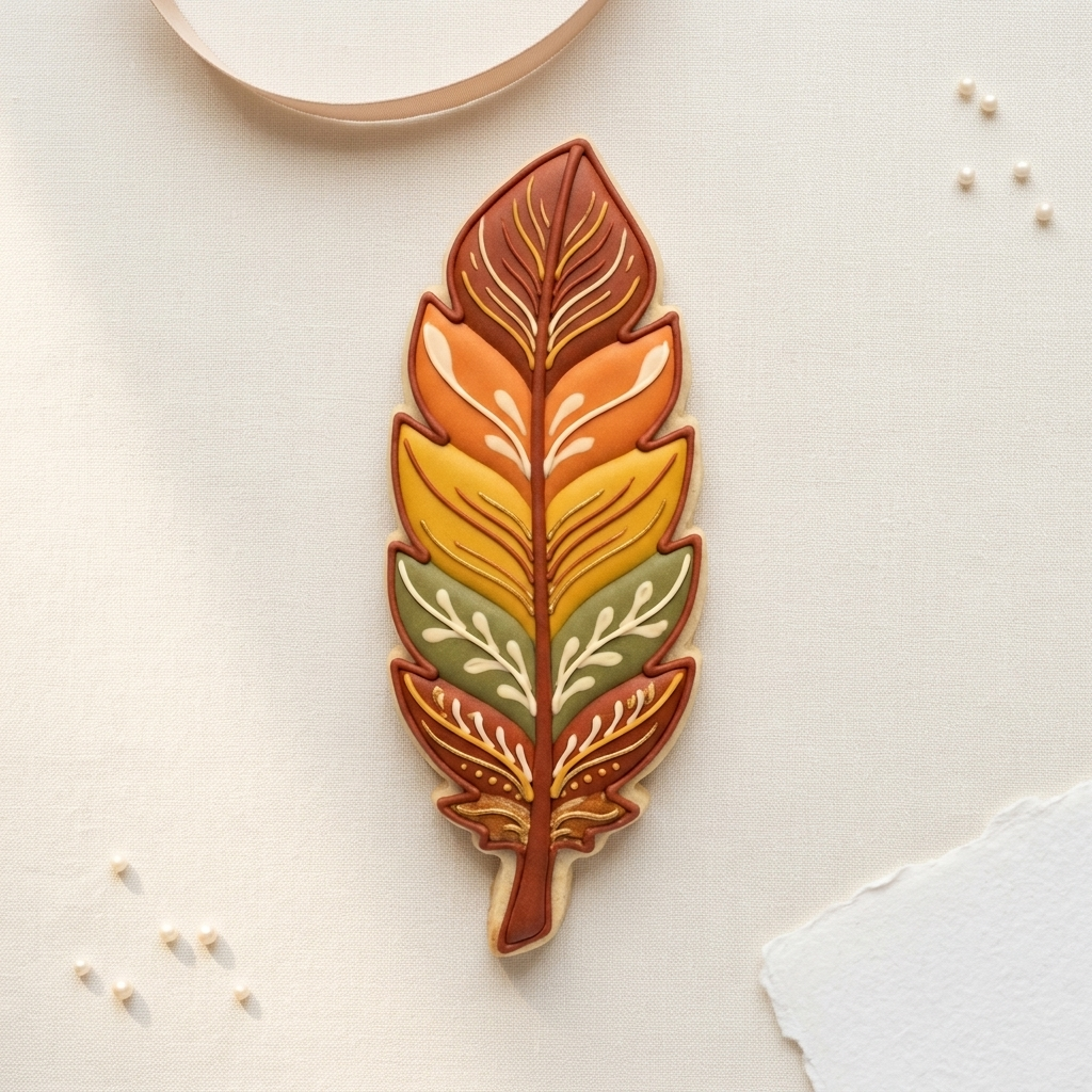Turkey Feather Cookie Cutter, 3D Printed Fall Party
