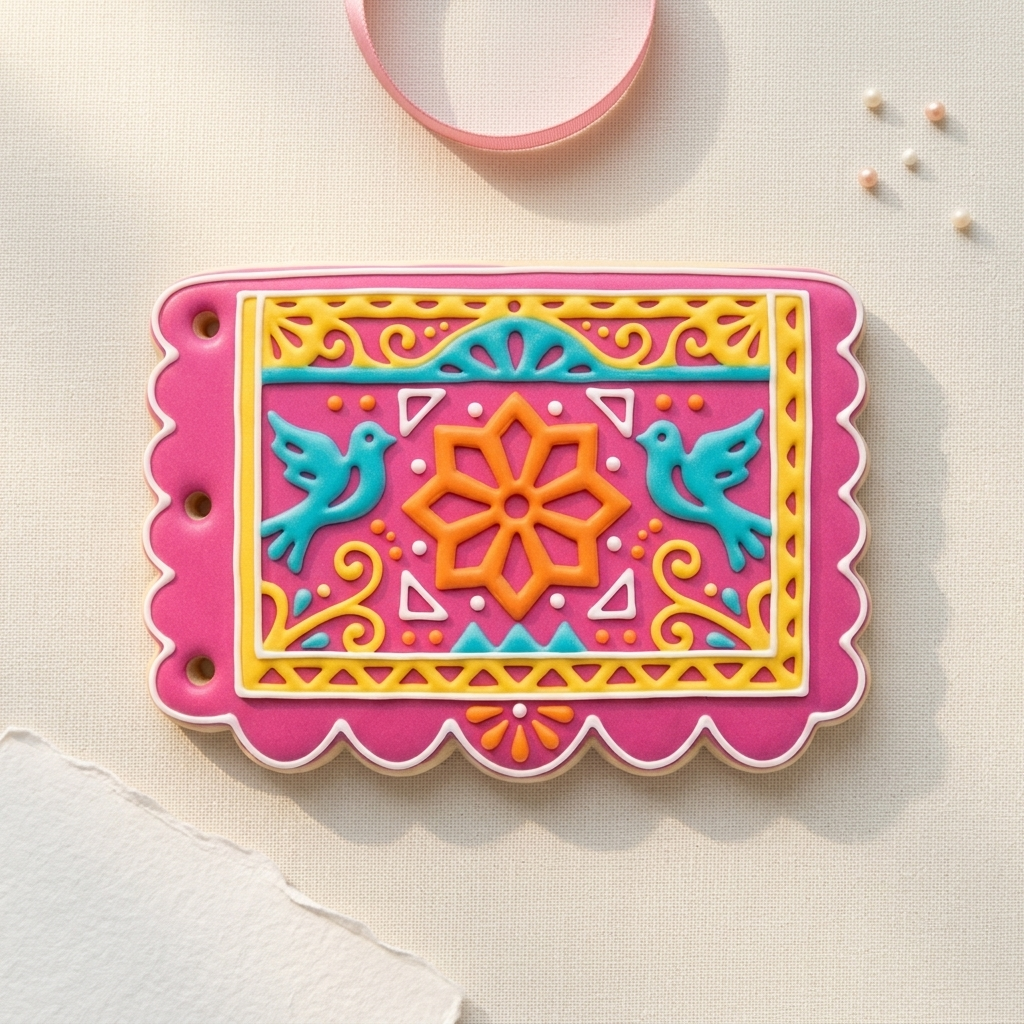 Papel Picado Banner Cookie Cutter, 3D Printed Fiesta Party