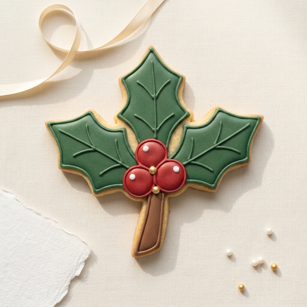 Holly Sprig Cookie Cutter, 3D Printed Christmas Party