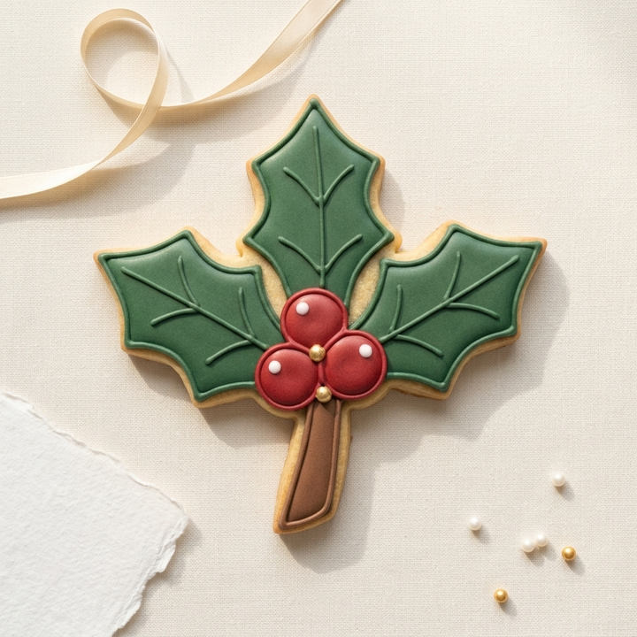 Holly Sprig Cookie Cutter, 3D Printed Christmas Party