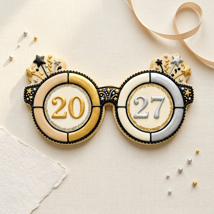 New Year Party Glasses Cookie Cutter, 3D Printed New Years Eve