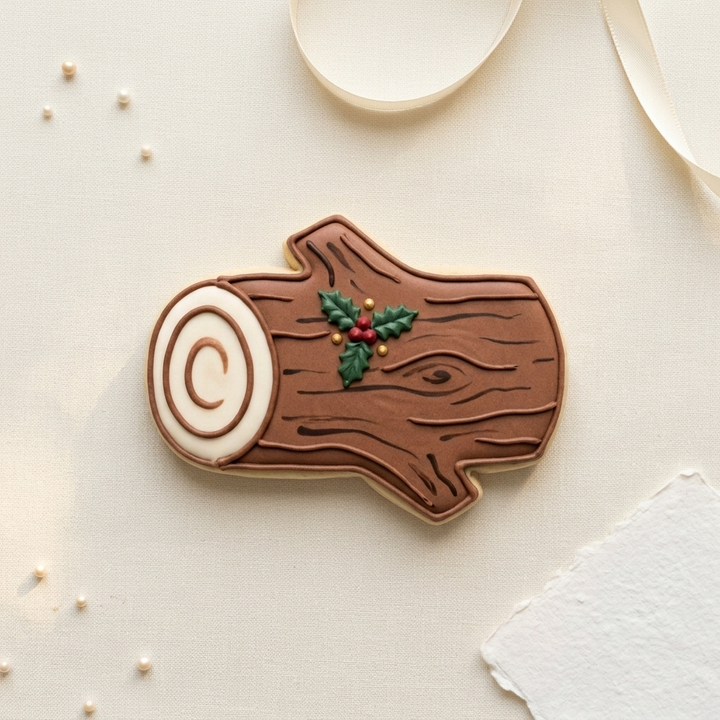 Yule Log Cookie Cutter, 3D Printed Christmas Party