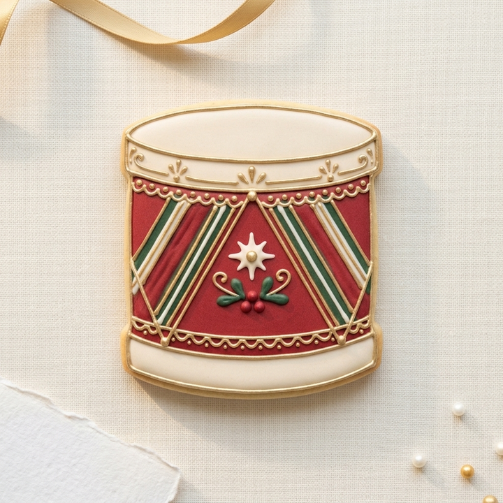 Holiday Nutcracker Drum Cookie Cutter, 3D Printed Christmas Party