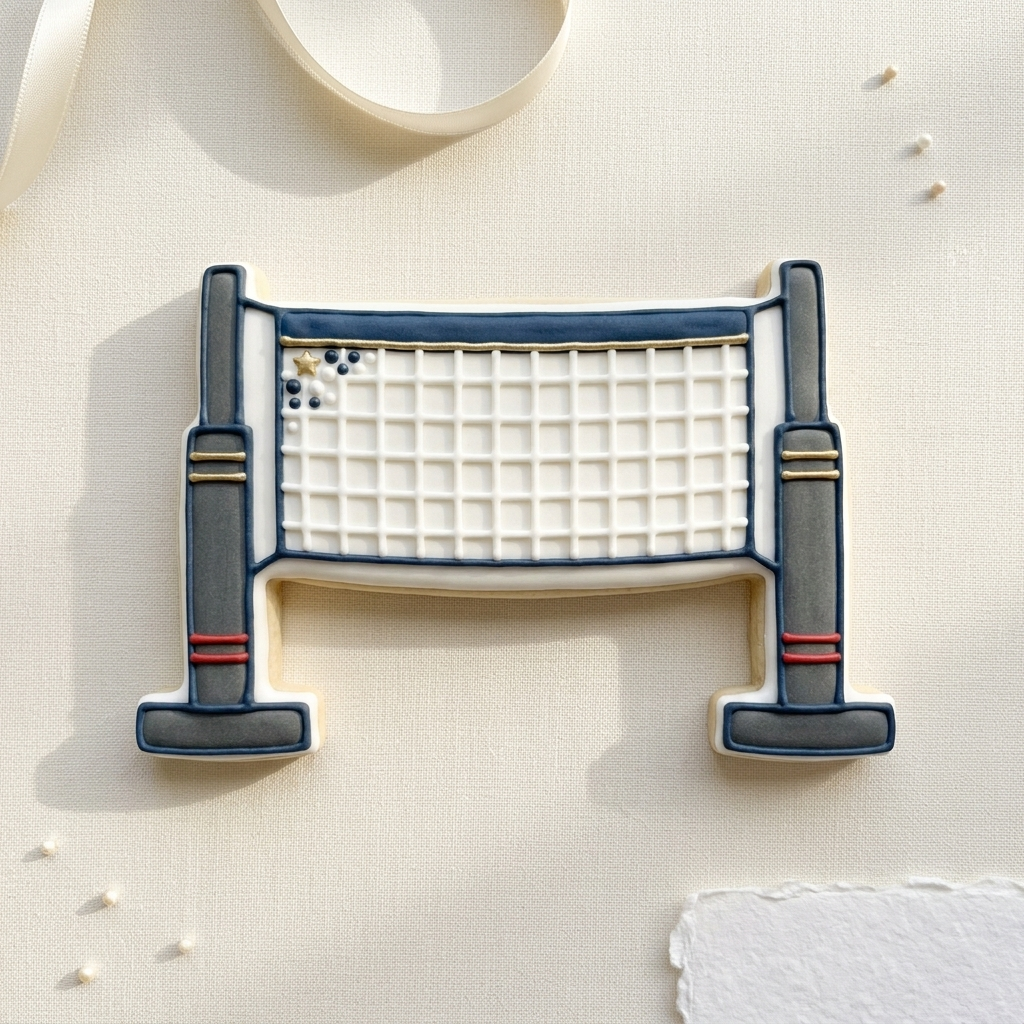 Volleyball Net Cookie Cutter, 3D Printed Sports Party