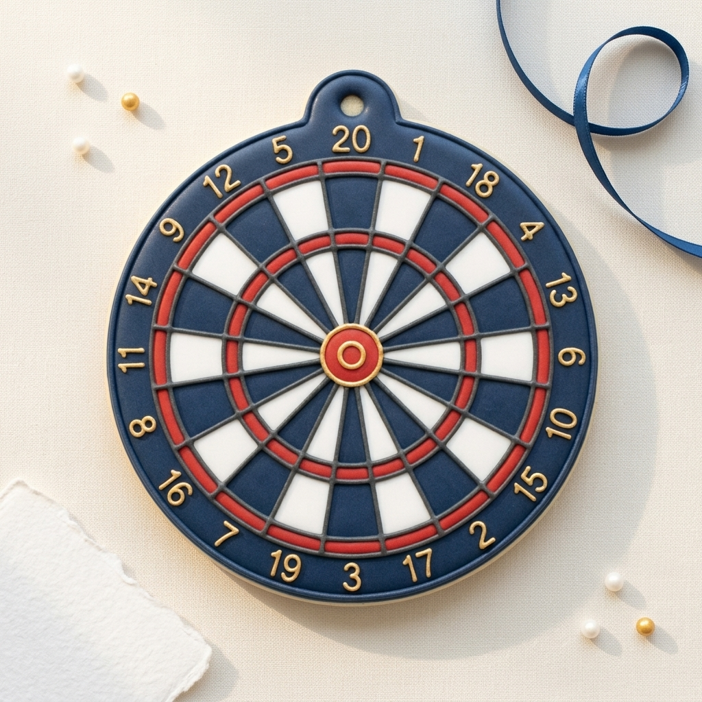 Dartboard Cookie Cutter, 3D Printed Sports Party