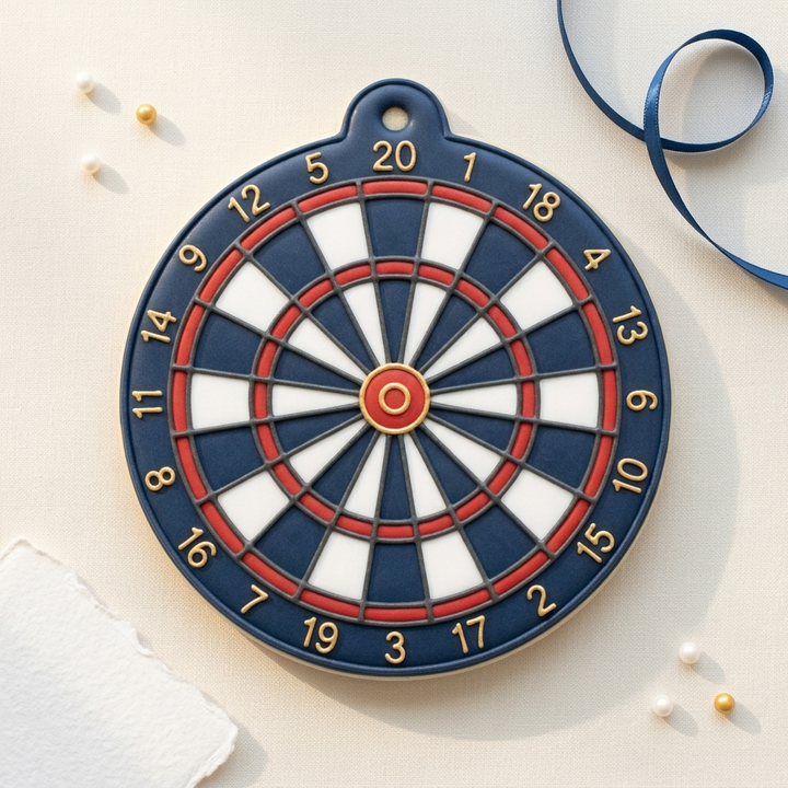 Dartboard Cookie Cutter, 3D Printed Sports Party