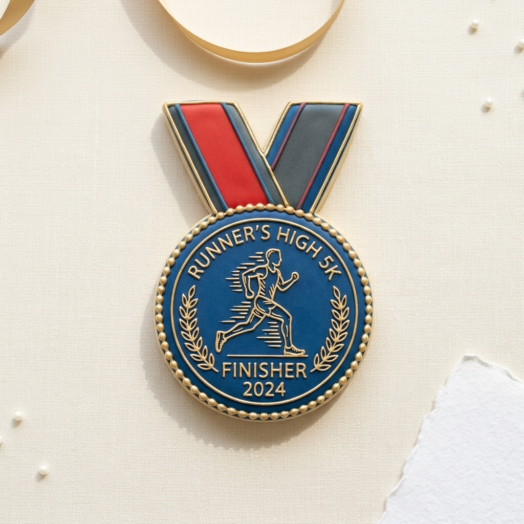 Running Medal Cookie Cutter, 3D Printed Sports Party