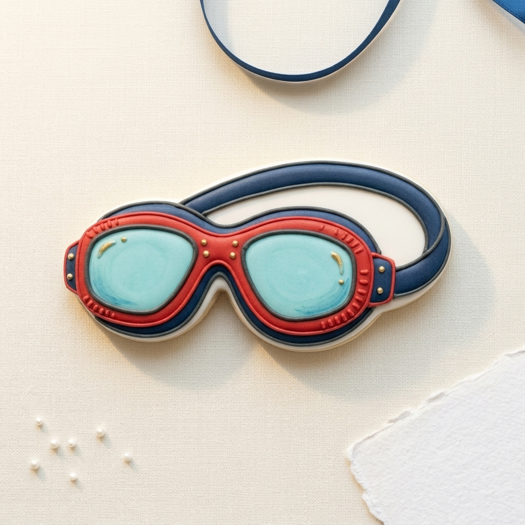 Swim Goggles Cookie Cutter, 3D Printed Sports Party