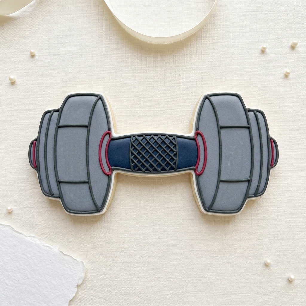 Dumbbell Cookie Cutter, 3D Printed Sports Party