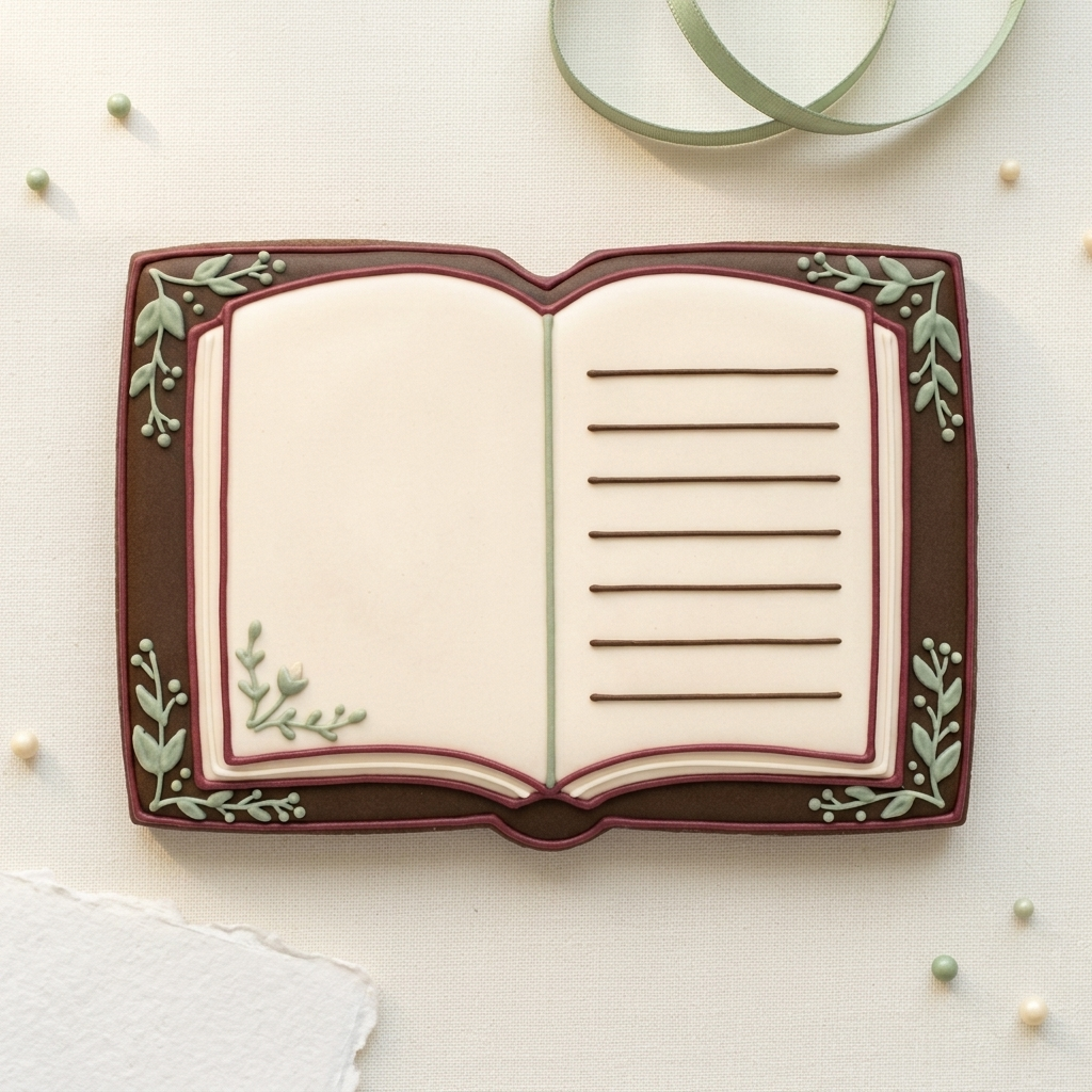 Open Journal Cookie Cutter, 3D Printed Book Lover