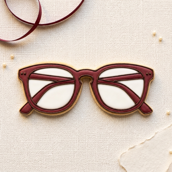 Reading Glasses Cookie Cutter, 3D Printed Book Lover