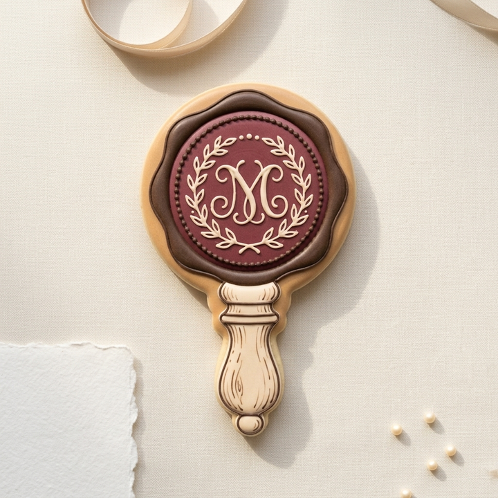 Wax Seal Stamp Cookie Cutter, 3D Printed Book Lover