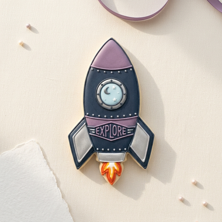 Rocket Ship Cookie Cutter, 3D Printed Space Party