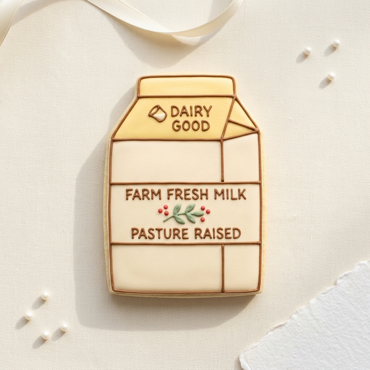 Milk Carton Cookie Cutter, 3D Printed Brunch Theme
