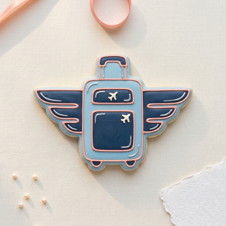 Flight Attendant Carry On Wings Cookie Cutter, 3D Printed Party Theme
